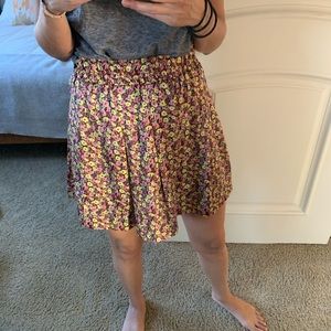 Floral silky skort
